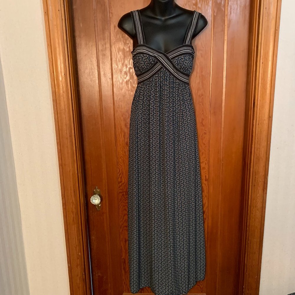 Max Studio Maxi Dress With Built In Bra Wide Straps Black Size XS